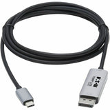 Eaton Tripp Lite Series USB-C to DisplayPort 1.4 Active Adapter Cable (M/M), UHD 8K/30 Hz or 4K/144 Hz, Black/Silver, 6 ft. (1.8 m) — U444-006-DP8SE
