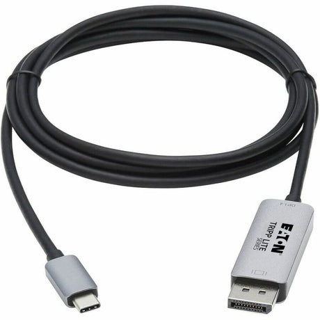 Eaton Tripp Lite Series USB-C to DisplayPort 1.4 Active Adapter Cable (M/M), UHD 8K/30 Hz or 4K/144 Hz, Black/Silver, 6 ft. (1.8 m) — U444-006-DP8SE