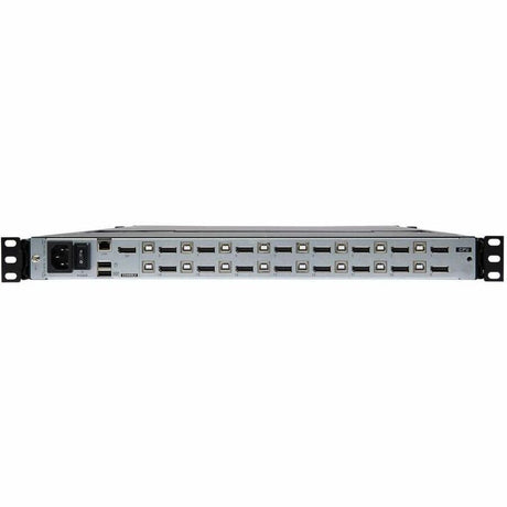 Eaton Tripp Lite Series NetDirector 16-Port DisplayPort KVM Switch Console with 17 in. LCD, IP Remote Access, Dual Rail, 1U Rack-Mount, TAA — B030-DP16-17DIP