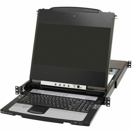 Eaton Tripp Lite Series NetDirector 16-Port DisplayPort KVM Switch Console with 17 in. LCD, IP Remote Access, Dual Rail, 1U Rack-Mount, TAA — B030-DP16-17DIP
