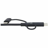 Eaton Tripp Lite Series Universal USB-A to Lightning, USB Micro-B and USB-C Sync/Charge Cable (M/3xM), MFi Certified, Black, 6 ft. (1.8 m) — M101-006-LMC-BK