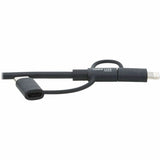 Eaton Tripp Lite Series Universal USB-A to Lightning, USB Micro-B and USB-C Sync/Charge Cable (M/3xM), MFi Certified, Black, 6 ft. (1.8 m) — M101-006-LMC-BK