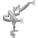 Eaton Tripp Lite Series Triple-Display Gas-Spring Flex-Arm Desktop Clamp and Grommet for 17" to 30" Flat-Screen Displays - USB and Audio Ports, Aluminum — DDR1730TAL