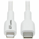Eaton Tripp Lite Series USB-C to Lightning Sync/Charge Cable (M/M), MFi Certified, White, 1 m (3.3 ft.) — M102-01M-WH