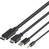 Belkin TAA DUAL (1) HDMI-HDMI (1) DP-DP/USB/AU CBL — F1DN2CC-HHPP6t