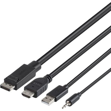 Belkin TAA DUAL (1) HDMI-HDMI (1) DP-DP/USB/AU CBL — F1DN2CC-HHPP6t