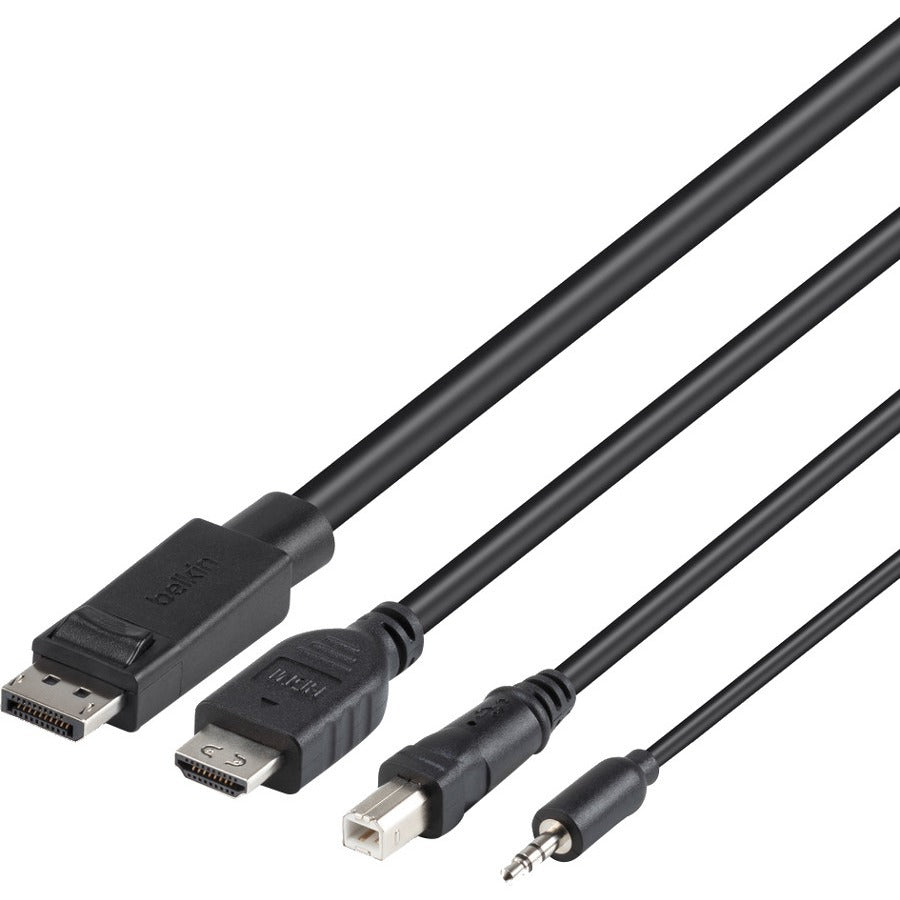 Belkin TAA DUAL (1) HDMI-HDMI (1) DP-DP/USB/AU CBL — F1DN2CC-HHPP6t