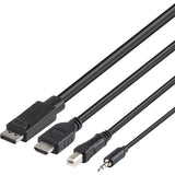 Belkin TAA DUAL (1) HDMI-HDMI (1) DP-DP/USB/AU CBL — F1DN2CC-HHPP6t