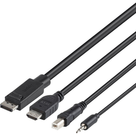 Belkin TAA DUAL (1) HDMI-HDMI (1) DP-DP/USB/AU CBL — F1DN2CC-HHPP6t