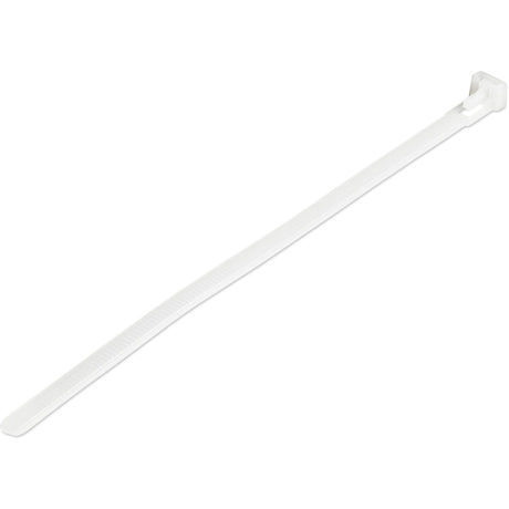 StarTech.com 8"(20cm) Reusable Cable Ties, 1-7/8"(50mm) Dia. 50lb(22Kg) Tensile Strength, Nylon, In/Outdoor, UL Listed, 100 Pack, White — CBMZTRB8
