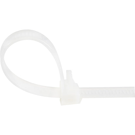 StarTech.com 8"(20cm) Reusable Cable Ties, 1-7/8"(50mm) Dia. 50lb(22Kg) Tensile Strength, Nylon, In/Outdoor, UL Listed, 100 Pack, White — CBMZTRB8