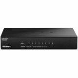 TRENDnet 8-Port 2.5Gb Multi-Gigabit Unmanaged Gaming Switch, TEG-S380, 8 x 2.5GBASE-T Ports, 25Gbps Switching Capacity, Ethernet Splitter, NDAA & TAA Compliant, Fanless, Lifetime Protection, Black — TEG-S380