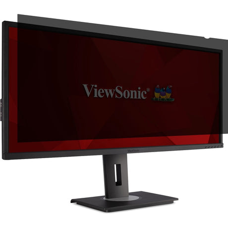 ViewSonic 34" Privacy Filter Screen Protector for ultra-Widescreen (21:9) LCD Monitor Lightweight Anti-glare and Anti-scratch, Black. 20 screen protectors per master pack. — VP-PF-3400