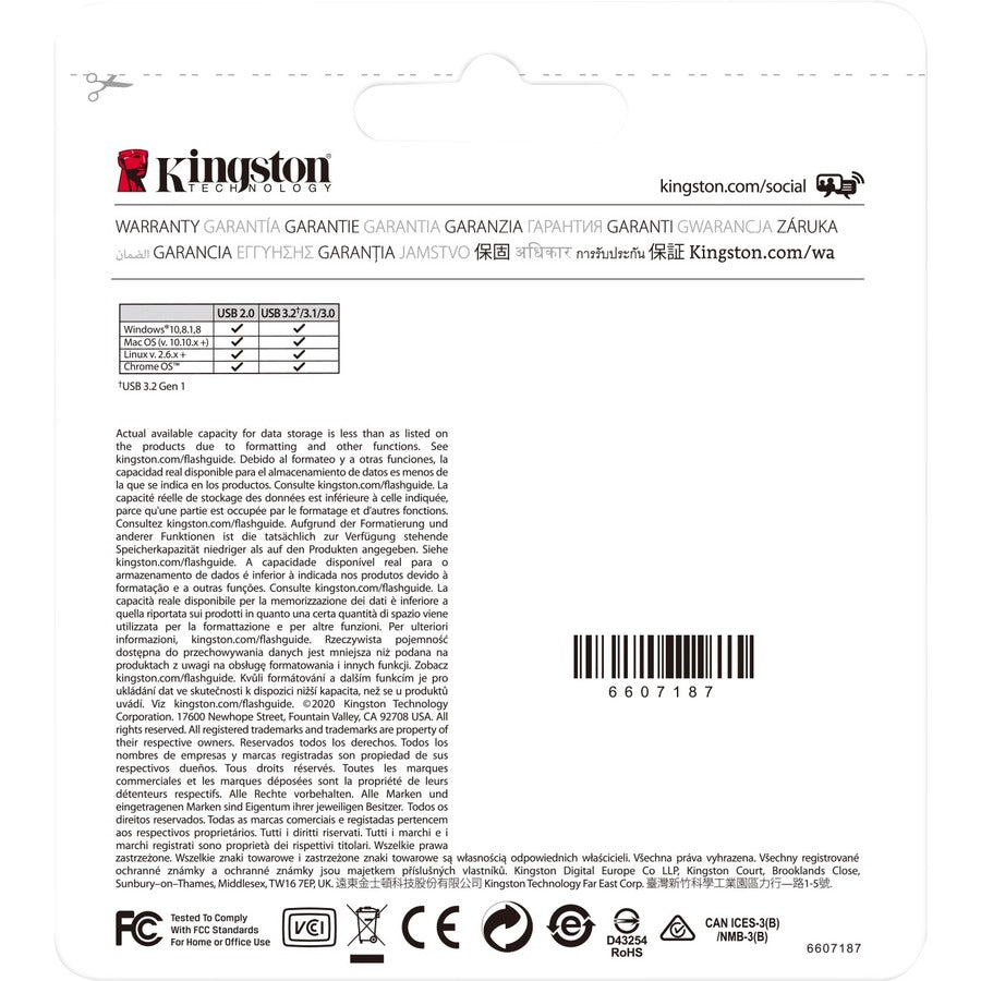 Kingston DataTraveler Kyson 256GB USB 3.2 (Gen 1) Type A Flash Drive — DTKN/256GB