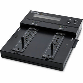 StarTech.com Standalone Dual Bay M.2 SATA/NVMe Duplicator/Eraser, HDD/SSD Cloner/Wiper, M.2 PCIe/AHCI, Hard Drive Sanitizer/Copier, TAA — SM2DUPE11