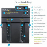 StarTech.com Standalone Dual Bay M.2 SATA/NVMe Duplicator/Eraser, HDD/SSD Cloner/Wiper, M.2 PCIe/AHCI, Hard Drive Sanitizer/Copier, TAA — SM2DUPE11