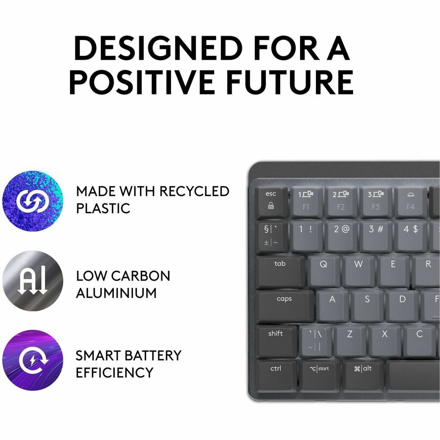 Logitech MX Mechanical Mini Minimalist Wireless Illuminated Keyboard (Clicky) (Graphite) — 920-010552