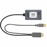 Eaton Tripp Lite Series DisplayPort over Cat6 Pigtail Receiver with Repeater, 4K 60 Hz, 4:4:4, Transceiver, HDCP 2.2, 230 ft. (70.1 m), TAA — B127U-110-PD