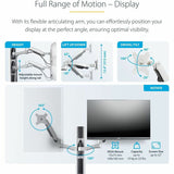 StarTech.com Wall Mount Workstation, VESA Mount 22lb/10kg, Fully Articulating Monitor Mount & Keyboard Tray, Standing Desk w/PC Bracket — 2PASTSC-WALL-MOUNT