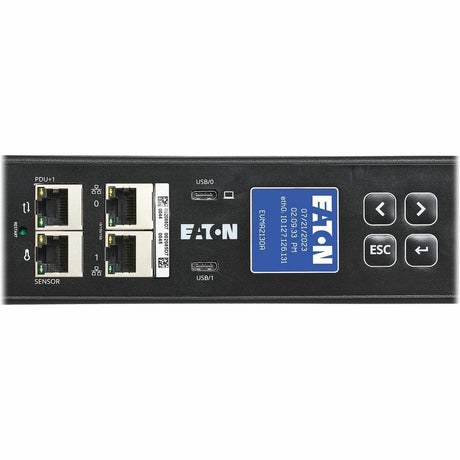 Eaton 3-Phase Managed Rack PDU G4, 120/208V, 24 Outlets, 24A, 8.6kW, L21-30 Input, 10 ft. Cord, 0U Vertical — EVMA2130A