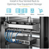 StarTech.com 1U Server Rack Cabinet Shelf - Fixed 16" Deep Cantilever Rackmount Tray for 19" Data/AV/Network Enclosure w/Cage Nuts, Screws — CABSHELF116V2PK