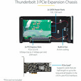 StarTech.com Thunderbolt 3 PCIe Expansion Chassis, Enclosure Box w/Dual PCI-E Slots, External PCIe Slots, 8K/4K Output Via TB3/DP 1.4, TAA — 2TBT3-PCIE-ENCLOSURE