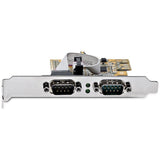 StarTech.com 2-Port PCI Express Serial Card, Dual Port PCIe to RS232 (DB9) Serial Card, 16C1050 UART, COM Retention, Windows & Linux — 21050-PC-SERIAL-LP