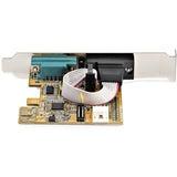 StarTech.com 2-Port PCI Express Serial Card, Dual Port PCIe to RS232 (DB9) Serial Card, 16C1050 UART, COM Retention, Windows & Linux — 21050-PC-SERIAL-LP