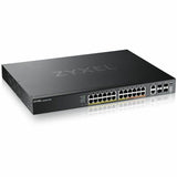 ZYXEL XGS2220-30HP 24-Port Gigabit L3 Managed and Nebula Pro Cloud Managed Switch | 26 PoE+ Ports at 400W with 4 SFP+ 10G Uplinks and 2 10G Ethernet Ports — XGS2220-30HP