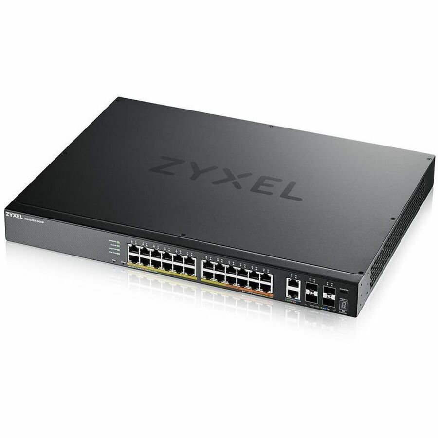 ZYXEL XGS2220-30HP 24-Port Gigabit L3 Managed and Nebula Pro Cloud Managed Switch | 26 PoE+ Ports at 400W with 4 SFP+ 10G Uplinks and 2 10G Ethernet Ports — XGS2220-30HP