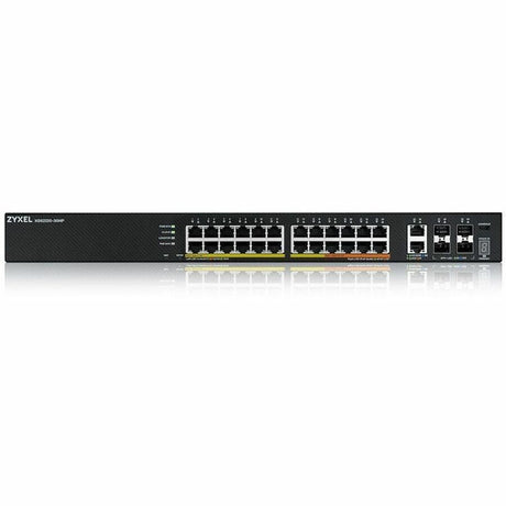 ZYXEL XGS2220-30HP 24-Port Gigabit L3 Managed and Nebula Pro Cloud Managed Switch | 26 PoE+ Ports at 400W with 4 SFP+ 10G Uplinks and 2 10G Ethernet Ports — XGS2220-30HP