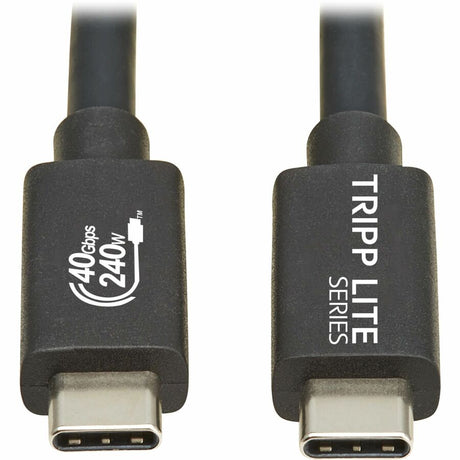 Eaton Tripp Lite Series USB4 40Gbps Cable (M/M) - USB-C, 8K 60 Hz, 240W EPR Charging, Black, 1.2 m (4 ft.) — U521-1P2M-BK