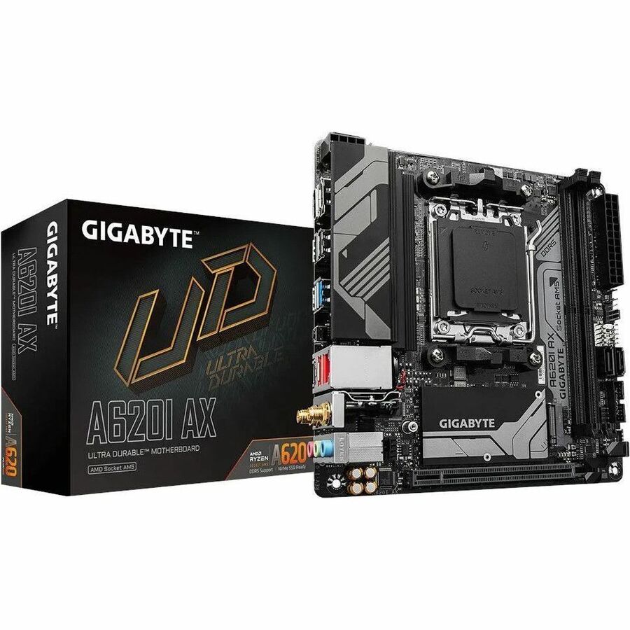 Gigabyte Ultra Durable A620I AX Gaming Desktop Motherboard - AMD A620 Chipset - Socket AM5 - Mini ITX — A620IAX