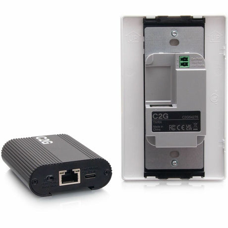 C2G Superbooster USB Camera Extender Over Cat Single Gang Wall Plate to Box Kit — C2G54276