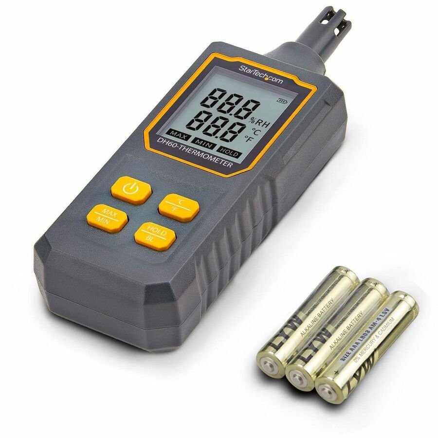 StarTech.com Handheld Digital Temperature/Humidity Meter, Hygrometer W/Large LCD, Thermometer For Server Rooms/Offices, Accurate Sensor — DH60-THERMOMETER