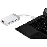 TRENDnet USB-C to Ethernet Gigabit Adapter, TUC-ETGH3, USB-C Hub with RJ-45 Gigabit, Windows and Mac Compatible, 3 x USB 3.0 Ports, 1 x Gigabit Ethernet Port, Compatible with USB 2.0 and USB 1.1 — TUC-ETGH3