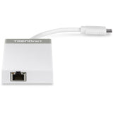 TRENDnet USB-C to Ethernet Gigabit Adapter, TUC-ETGH3, USB-C Hub with RJ-45 Gigabit, Windows and Mac Compatible, 3 x USB 3.0 Ports, 1 x Gigabit Ethernet Port, Compatible with USB 2.0 and USB 1.1 — TUC-ETGH3
