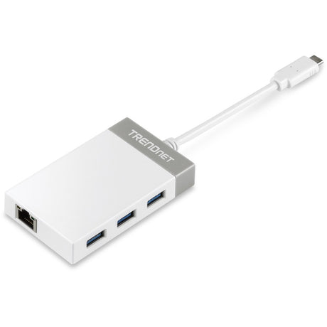 TRENDnet USB-C to Ethernet Gigabit Adapter, TUC-ETGH3, USB-C Hub with RJ-45 Gigabit, Windows and Mac Compatible, 3 x USB 3.0 Ports, 1 x Gigabit Ethernet Port, Compatible with USB 2.0 and USB 1.1 — TUC-ETGH3