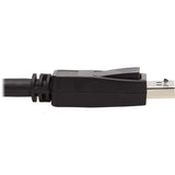 Eaton Tripp Lite Series DisplayPort KVM Cable Kit - DP, USB, 3.5 mm Audio (3xM/3xM) + USB (M/M) + DP (M/M), 4K, 10 ft. (3.05 m), Black — P783-010-DPU