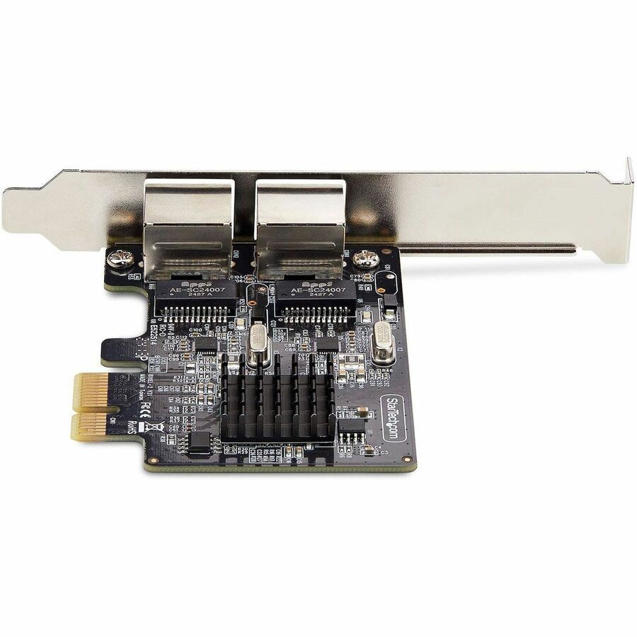 StarTech.com 2-Port Gigabit PCIe Network Adapter Card, 10/100/1000Mbps PCI Express NIC, Dual Realtek RTL8111H, TAA Compliant — ST1000SPEXD4T