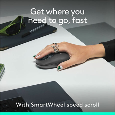 Logitech POP ICON COMBO, Bluetooth Keyboard and Mouse Combo, Comfortable Typing, Programmable Keys and Buttons, Quiet Clicks (Graphite & Green) — 920-013103