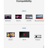 Plugable USB C to HDMI Adapter Cable - Connect USB-C or Thunderbolt 3 Laptops to HDMI Displays up to 4K@60Hz — USBC-HDMI-CABLE