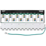 TRENDnet 12-Port Cat6A Shielded Patch Panel, 10G Ready, Cat5e,Cat6,Cat6A Compatible, Metal Housing, Color-Coded Labeling For T568A And T568B Wiring, Cable Management, Wall Mountable, Black, TC-P12C6AS