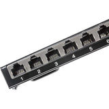 TRENDnet 12-Port Cat6A Shielded Patch Panel, 10G Ready, Cat5e,Cat6,Cat6A Compatible, Metal Housing, Color-Coded Labeling For T568A And T568B Wiring, Cable Management, Wall Mountable, Black, TC-P12C6AS