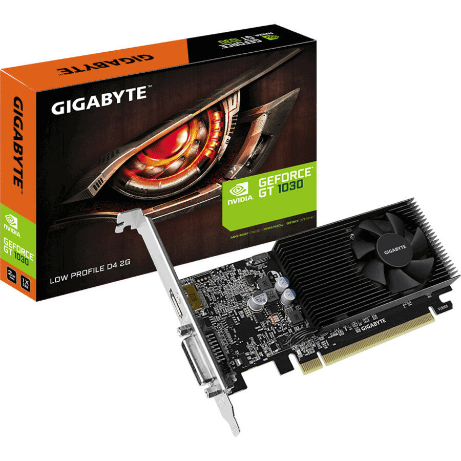 Gigabyte NVIDIA GeForce GT 1030 Graphic Card - 2 GB DDR4 SDRAM - Low-profile — GV-N1030D4-2GL