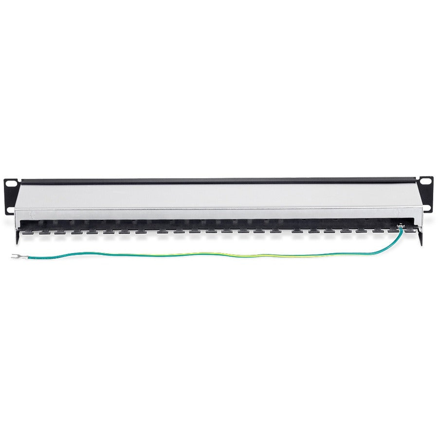 TRENDnet 16-Port Cat6A Shielded Patch Panel, 1U 19" Metal Housing, 10G Ready, Cat5e,Cat6,Cat6A Compatible, Cable Management, Color-Coded Labeling for T568A and T568B Wiring, Black, TC-P16C6AS