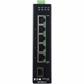 Eaton Tripp Lite Series 5-Port Managed Industrial Gigabit Ethernet Switch - 10/100/1000 Mbps, GbE SFP Slot, -40° to 75°C, DIN Mount, TAA — NGI-M05-C1