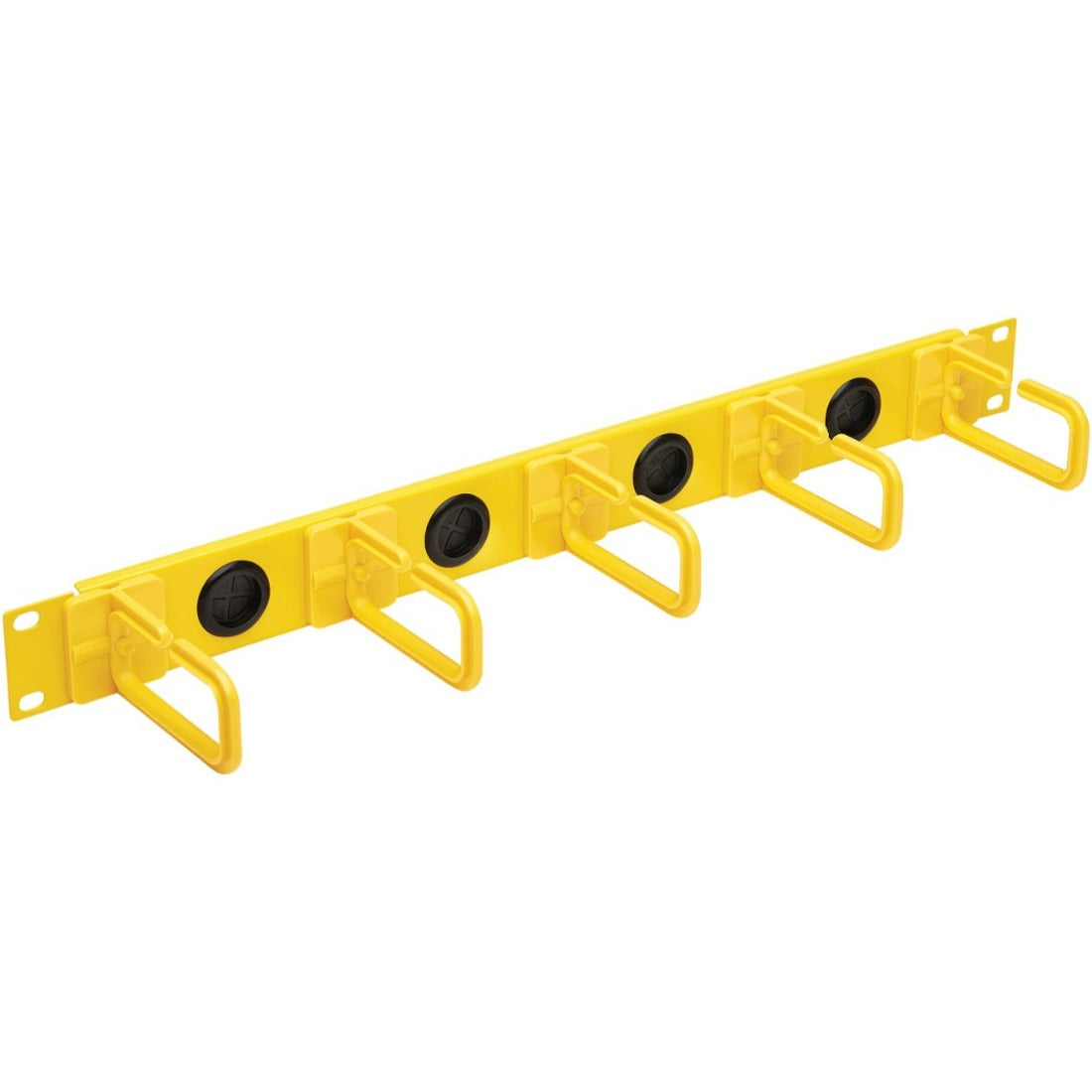 Eaton Tripp Lite Series Horizontal Cable Manager - Flexible Rings, Yellow, 1U — SRCABLERING1UFC