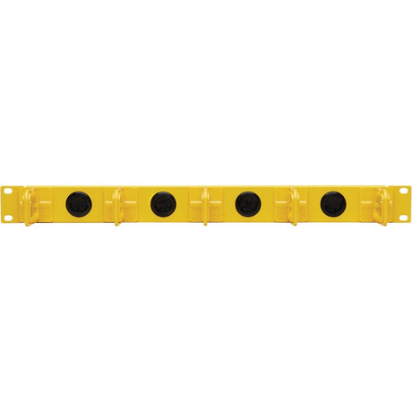 Eaton Tripp Lite Series Horizontal Cable Manager - Flexible Rings, Yellow, 1U — SRCABLERING1UFC