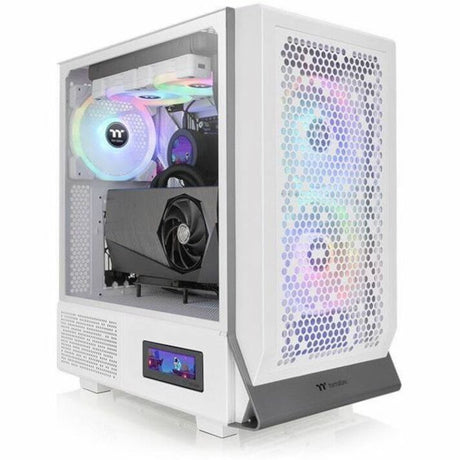 Thermaltake Ceres 300 TG ARGB Snow Mid Tower Chassis — CA-1Y2-00M6WN-00